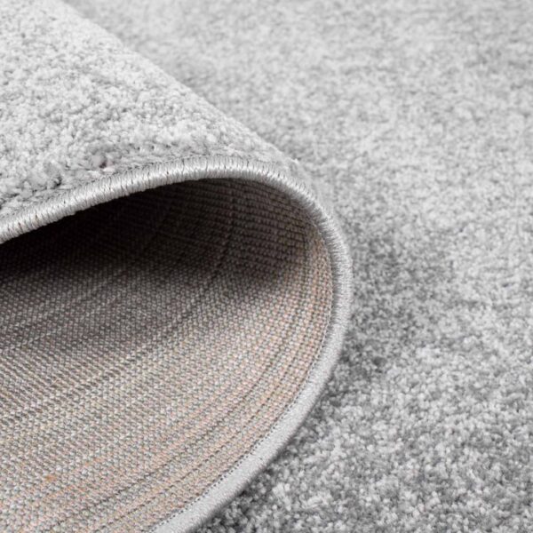 NOWOCZESNY JEDNOBARWNY GŁADKI OKRĄGŁY dywanik podłogowy dziecięcy szary srebrny CARPET CITY MODA SOFT 120x120 cm - obrazek 2