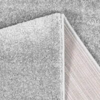NOWOCZESNY JEDNOBARWNY GŁADKI OKRĄGŁY dywanik podłogowy dziecięcy szary srebrny CARPET CITY MODA SOFT 120x120 cm - obrazek 7